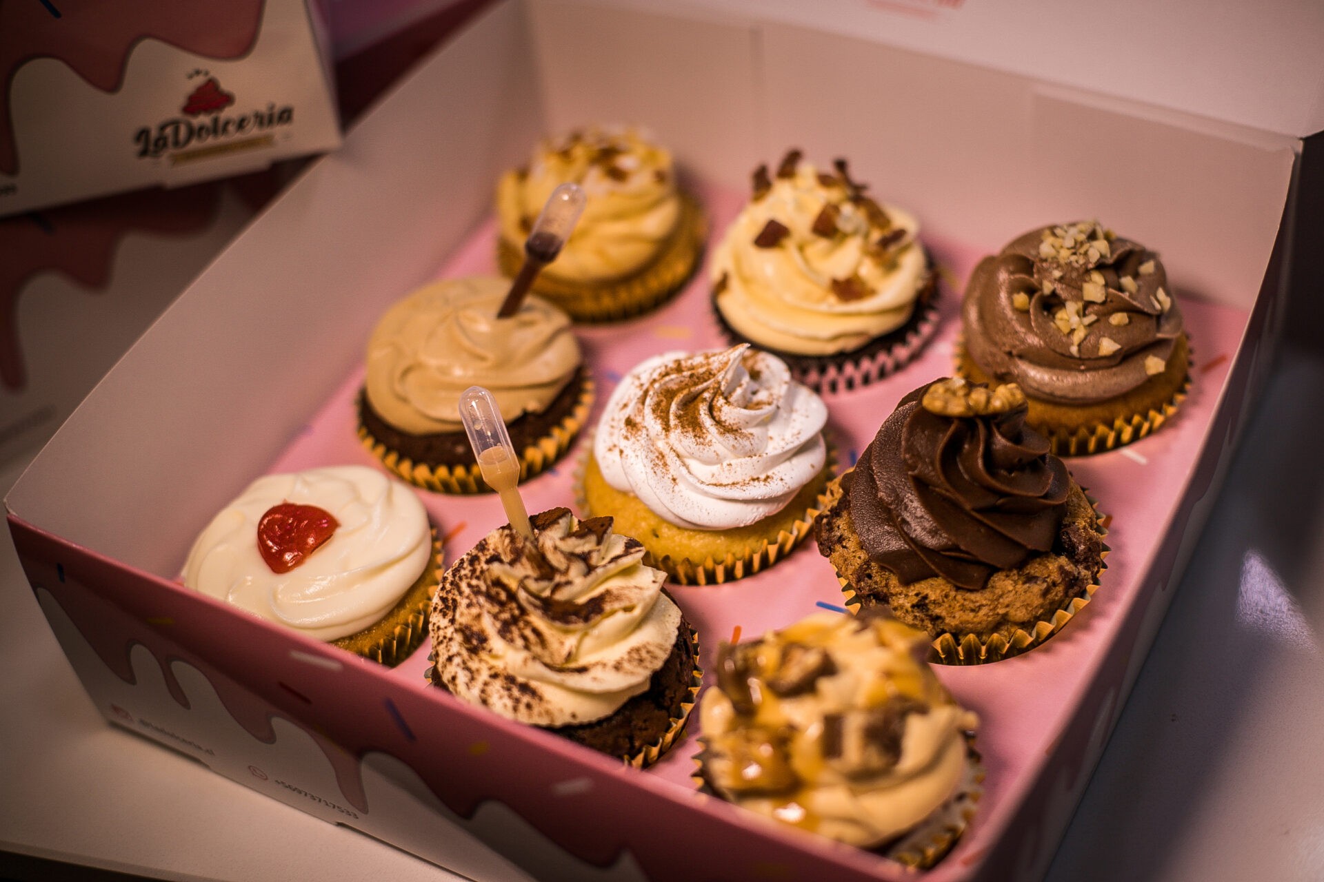caja de 9 cupcakes