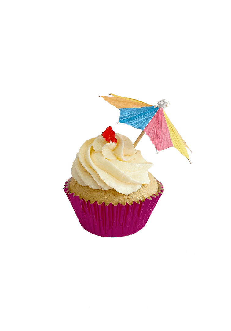 Piña colada cupcake